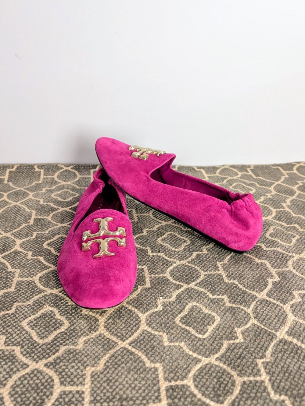 *TORY BURCH Suede Leather Ballet Flat Shoes Sz 8.5M
